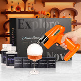 Cocktail Bubble Smoke Gun with 5 Flavour Aroma Pods and Edible Bubbles, Electric Bubble Smoke Machine, Food Drink Decor Perfect for Bar, Party and Home, Gift for Engagement & Birthday