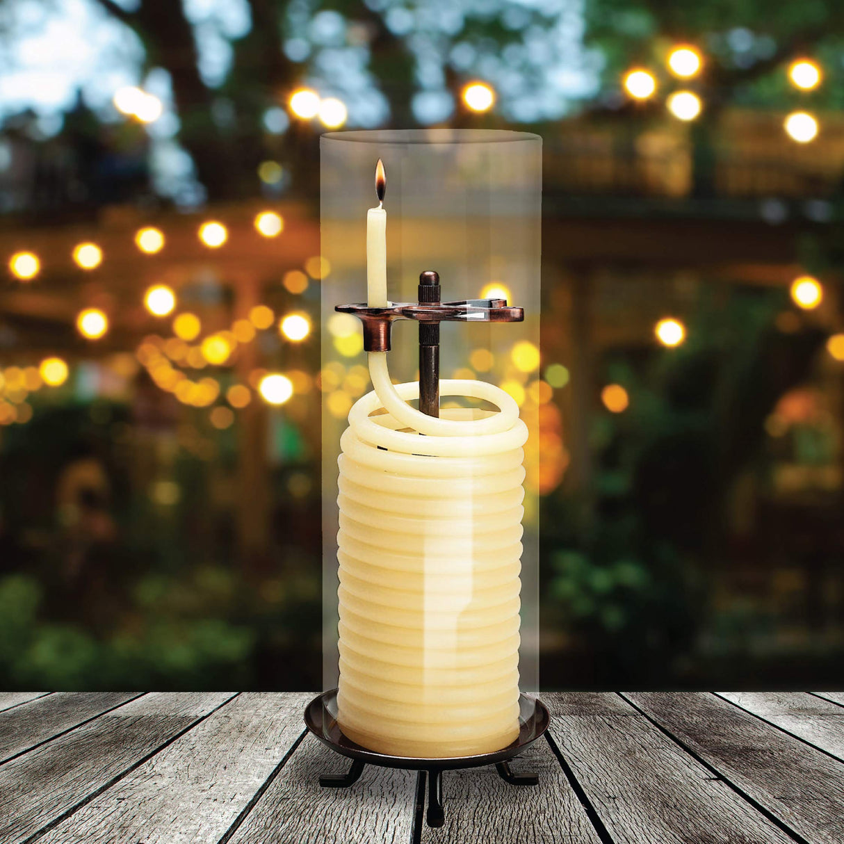 Candle by the Hour 80-Hour Vertical Candle, Eco-friendly Natural Beeswax with Cotton Wick