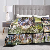 Custom Blanket with Photo Text Personalized Bedding Throw Blankets Customized Flannel Fleece Blankets for Family Birthday Wedding Gift Fits Couch Sofa Bedroom Living Room (1 Photos, 40"x50")