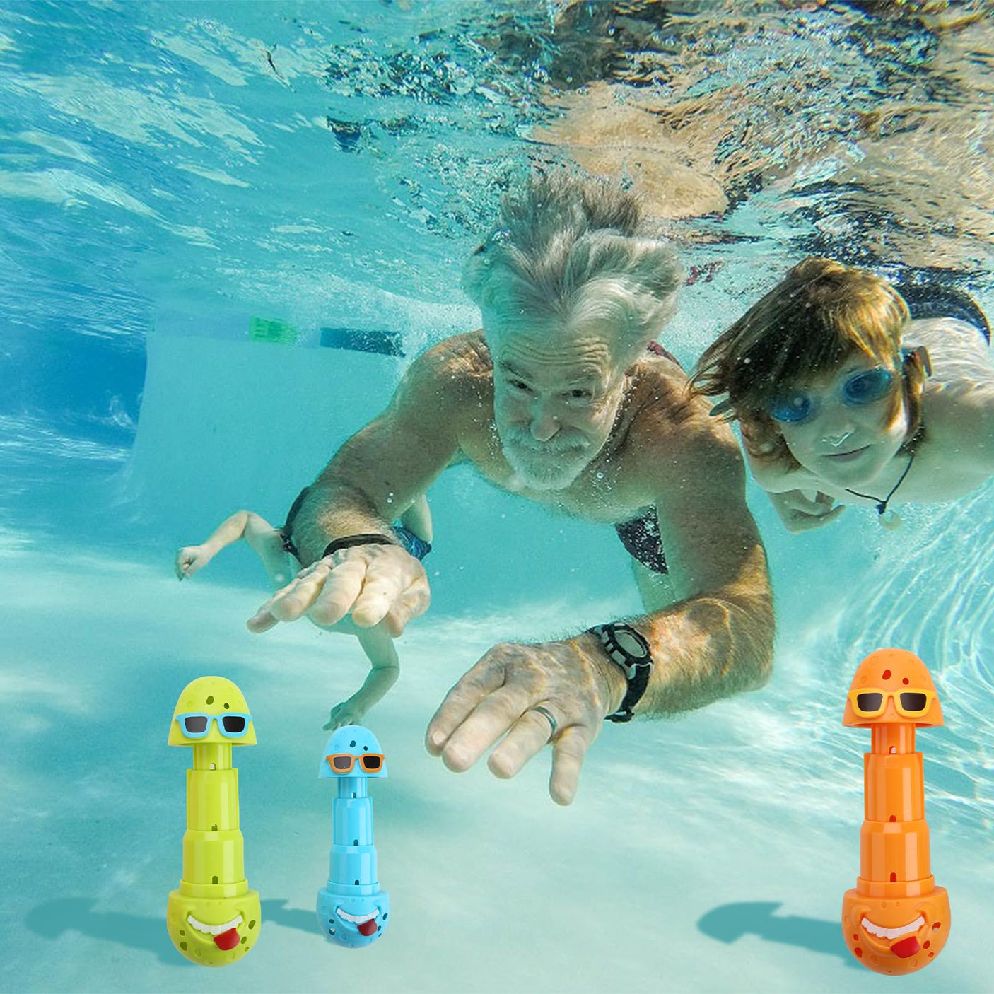 Summer Pool Toys Underwater Diving Games Dive Sticks Duck 3-Pack