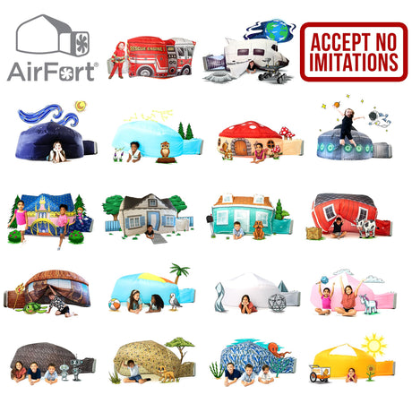 The Original Patented AirFort - Build A Fort in 30 Seconds, Inflatable Fort for Kids, Play Tent for 3-14 Years, A Playhouse Where Imagination Runs Wild, Fan not Included (Starry Night)