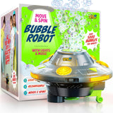 Robot Bubble Machine for Kids - Spins, Moves, Music, Lights - Bubbles Blower, Maker for Boys & Girls - Cool Outdoor Toys - Birthday Gifts for Boy Ages 3 4 5 6 7 8 Year Old Kid Gift
