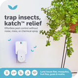 Katchy Indoor Insect Trap - Catcher & Killer for Mosquitos, Gnats, Moths, Fruit Flies - Non-Zapper Traps for Inside Your Home - Catch Insects Indoors with Suction, Bug Light & Sticky Glue (Black)