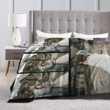 Custom Blanket with Photo Text Personalized Bedding Throw Blankets Customized Flannel Fleece Blankets for Family Birthday Wedding Gift Fits Couch Sofa Bedroom Living Room (1 Photos, 40"x50")