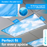 Magnetic Fluorescent Light Covers for Ceiling Lights - Astronomy Cover for Fluorescent & LED Fixture - Must Haves for Teacher Supplies - Classroom, Home, Office Decor - Shield Overhead Lighting