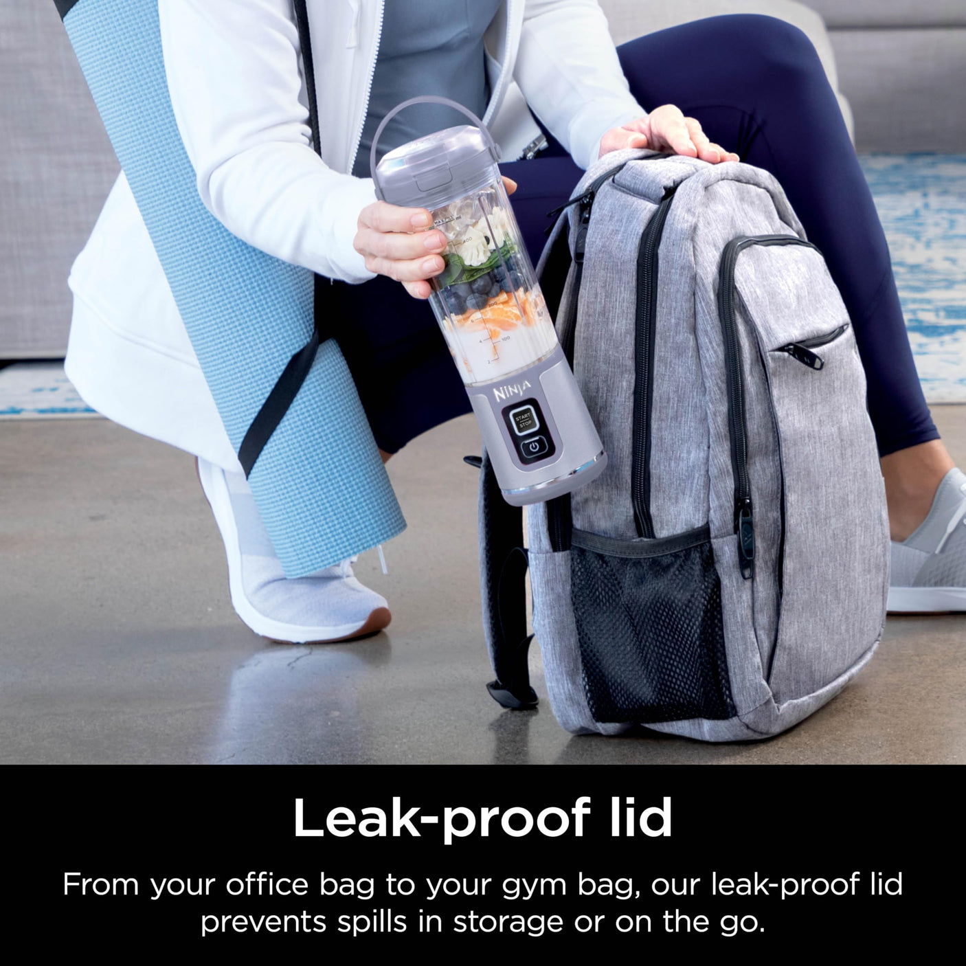 Ninja BC155PS Blast Two-Pack Portable Blender, Cordless, 18oz. Vessel, Personal Blender-for Shakes & Smoothies, BPA Free, Leakproof-Lid & Sip Spout, Rechargeable, Dishwasher Safe Parts, Peach & Stone