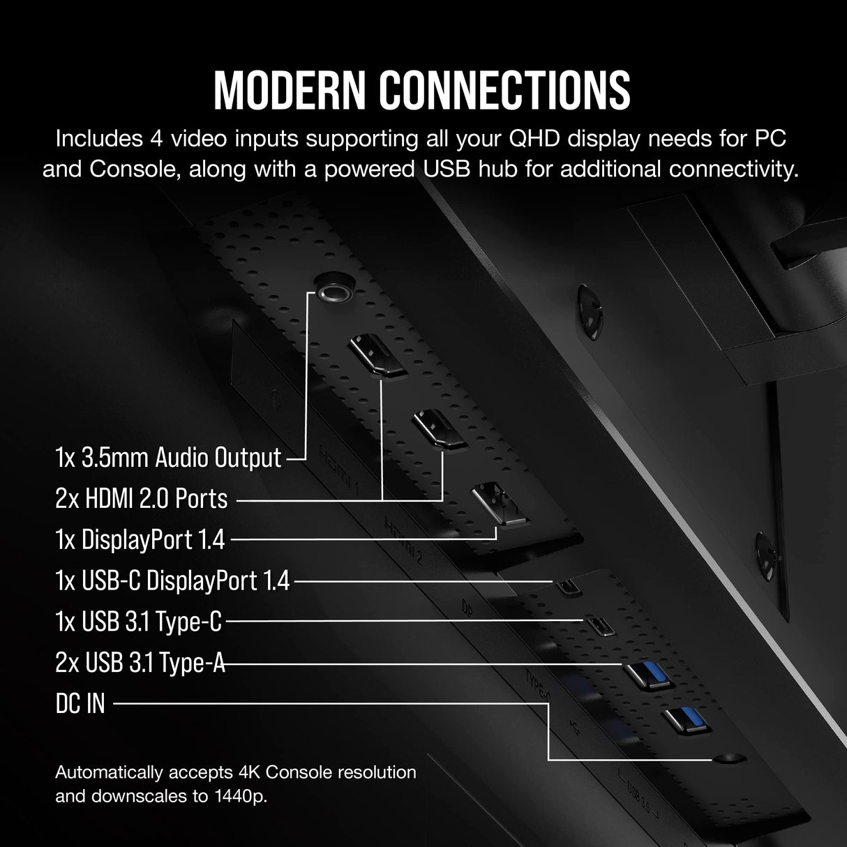 Corsair 45-Inch 240Hz OLED Gaming Monitor - 3440x1440, 0.03ms Response, G-SYNC/FreeSync Compatible