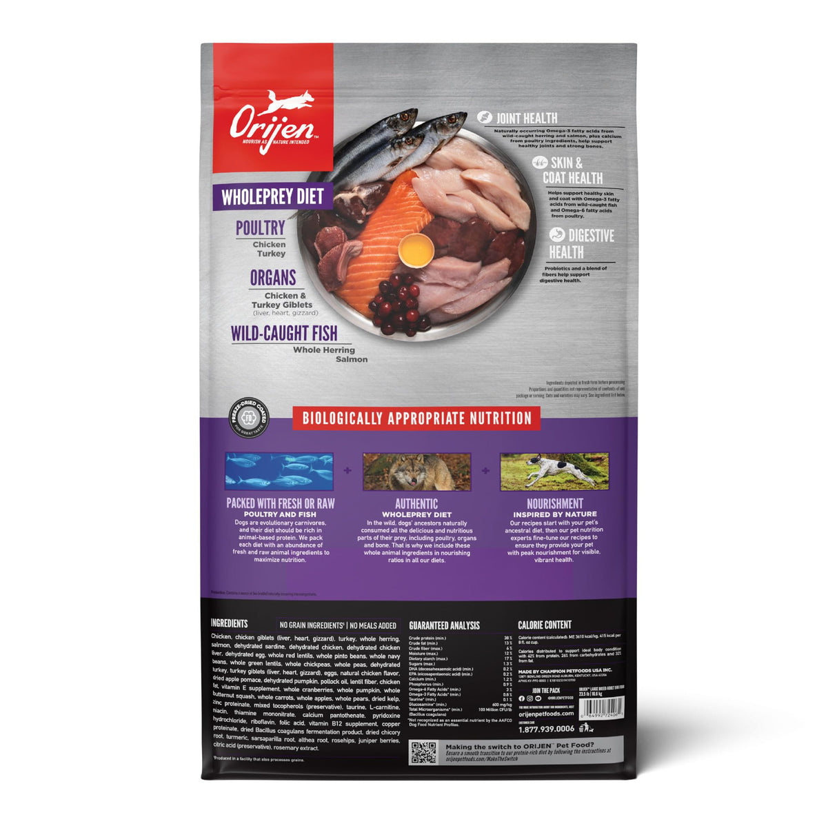 ORIJEN Dry Dog Food, Grain Free Dry Dog Food for All Life Stages, Fresh or Raw Ingredients, 13lb, Multiple Options