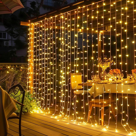 Dazzle Bright 300 LED Curtain String Lights, RGB Color Changing Christmas Fairy Lights for Bedroom with Remote & APP Control, Waterproof Smart Window Lights Party Wedding Garden Wall Decor