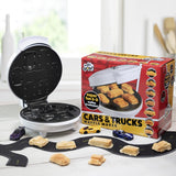 Car Mini Waffle Maker- Make 7 Different Race Cars Trucks & Automobile Vehicle Shaped Pancakes for Kids Adults- Electric Waffler Iron w Recipe Guide, NonStick Pan Cake Baker Machine- Fun Gift for Him