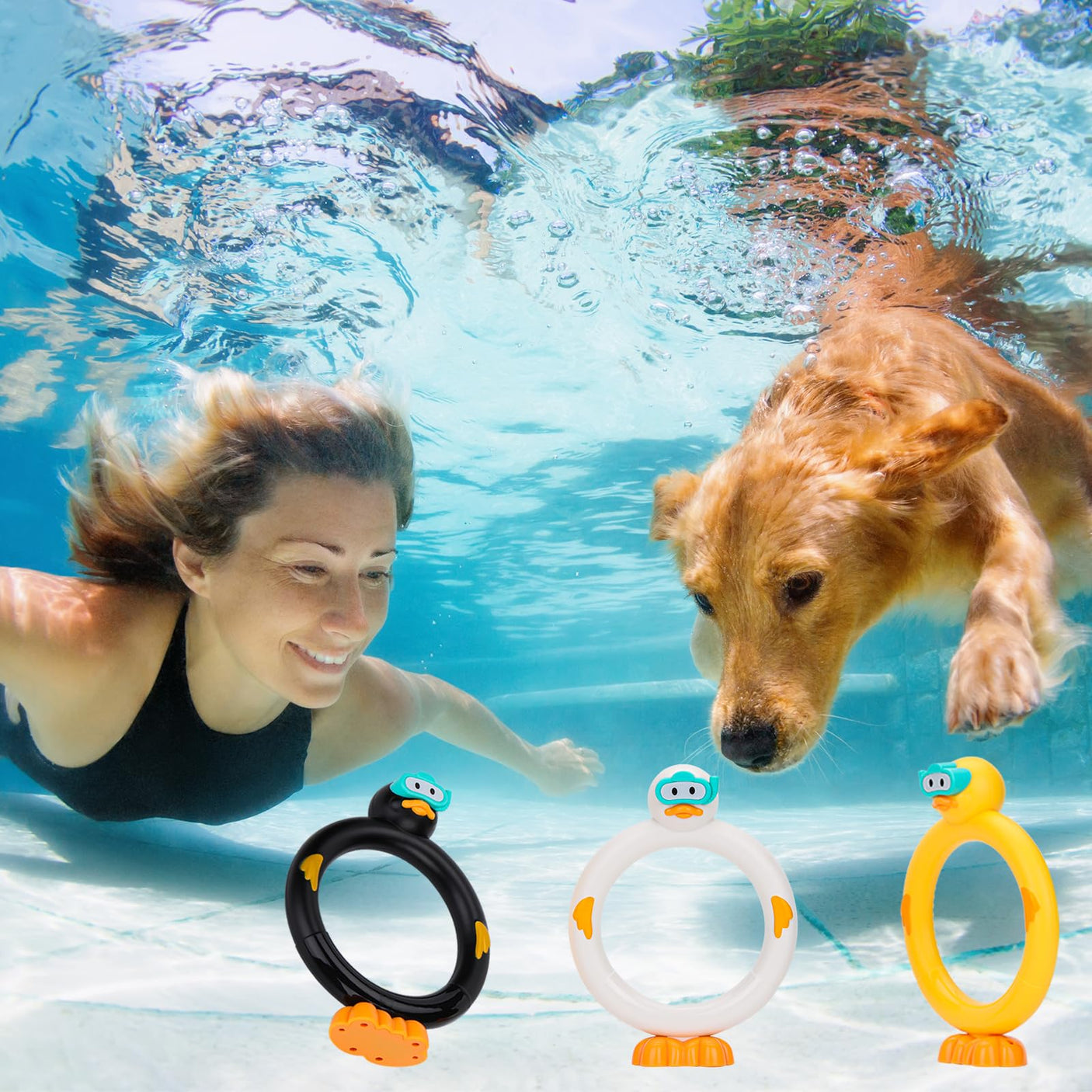 Summer Pool Toys Underwater Diving Games Dive Sticks Duck 3-Pack