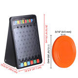 WinSpin 30" Prize Drop Board Foldable Stand Disk Drop Board Game Customizable 6 Slots with 10 Pucks for Carnival Tradeshow Party, (19"x30")