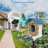 Bird Feeder with Camera,AI Identify Birds Species,Smart Birds Camera with Solar Powered,Auto Record 2K Birds Video in Backyard,Instant Notifications,Ideal Gifts for Family and Bird Lovers,Navy Blue