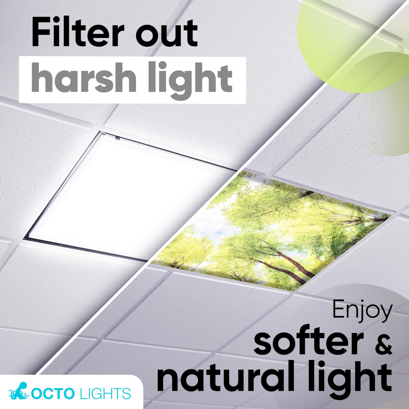 Magnetic Fluorescent Light Covers for Ceiling Lights - Astronomy Cover for Fluorescent & LED Fixture - Must Haves for Teacher Supplies - Classroom, Home, Office Decor - Shield Overhead Lighting