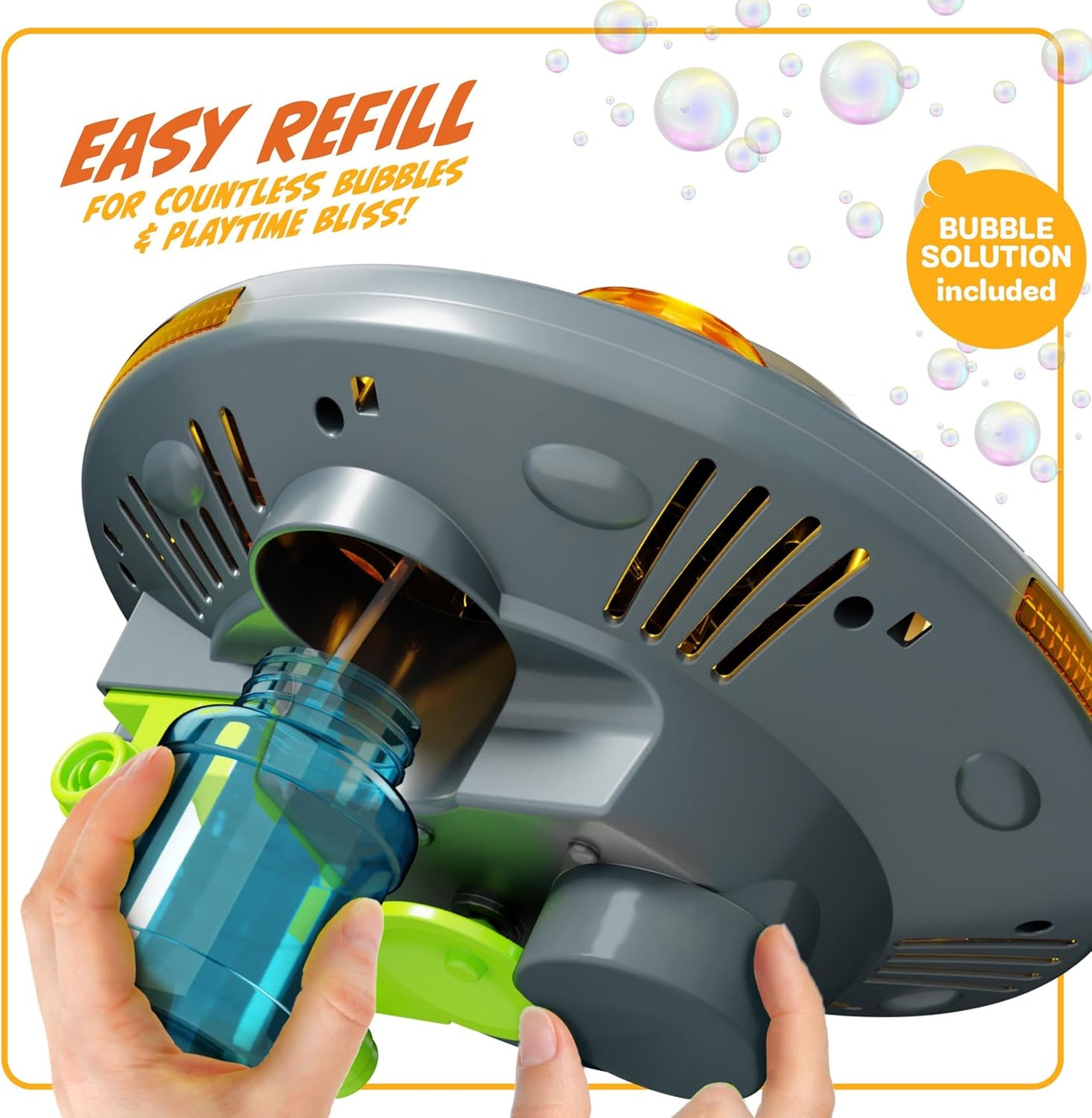 Robot Bubble Machine for Kids - Spins, Moves, Music, Lights - Bubbles Blower, Maker for Boys & Girls - Cool Outdoor Toys - Birthday Gifts for Boy Ages 3 4 5 6 7 8 Year Old Kid Gift