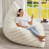 Hobestluk 3 in 1 Bean Bag Chair Giant Bean Bag Chairs Convertible Bean Bag Floor Cushion with Machine Washable Cover, Beanbag Chairs for Adult (Dark Grey)