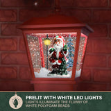 Fraser Hill Farm 29-in. Snowing Musical Christmas Tree with Warm White LED Lights, 25 Christmas Carols, Decorations, Star Topper, and Red Umbrella Base, Festive Xmas Decor for Foyer and Family Room