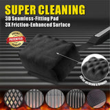 GRILLART Grill Brush Bristle Free. SteamWizards BBQ Replaceable Cleaning Head, Unique Seamless-Fit Scraper Tool for Cast Iron/Stainless-Steel Grates, Safe Barbecue Grill Cleaner-Red
