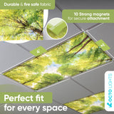 Magnetic Fluorescent Light Covers for Ceiling Lights - Astronomy Cover for Fluorescent & LED Fixture - Must Haves for Teacher Supplies - Classroom, Home, Office Decor - Shield Overhead Lighting