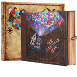 Scrapbook Photo Album,Our Adventure Book, Embossed Words Hard Cover Movie Up Travel Scrapbook for Anniversary, Wedding, Travelling, Baby Shower, etc (Adventure Book)