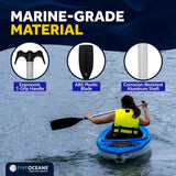 Five Oceans Canoe Paddle - Telescopic Paddle and Hook with Bilge Pump Function, Boat Paddle for Boats - Telescoping from 4.25 Ft. (51-inch) to 5.5 Ft. (66-inch) - FO4718
