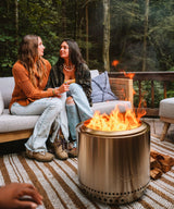 Solo Stove Bonfire with Stand | 19.5" Smokeless Fire Pit, Removable Ash Pan | Portable Stainless Steel Wood Burning Outdoor Fireplace, Ideal for 4–6 People, 21.75 lbs