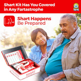 Funny Shart Survival Kit by Witty Yeti. Ultimate Poop Prank Gag Gift Set Contains Wet Wipes, Disposable Underwear, Tissues and Hilarious Badge. Novelty Fart Potty Pack Great for Friends or Family