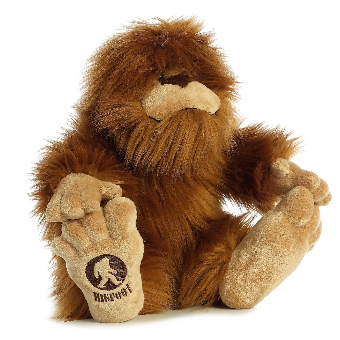 Aurora® Mysterious Fantasy Big Foot Stuffed Animal - Mythical Companion - Imaginative Adventures - Brown 12.5 Inches