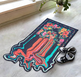 Melting Rug 2x3 Oriental Design Melting Area Rug Machine Washable Traditional Carpet Nonslip Mat Scandinavian Melting Rug for Living Room Bedroom Kitchen Abstract Rug Fabric Surface