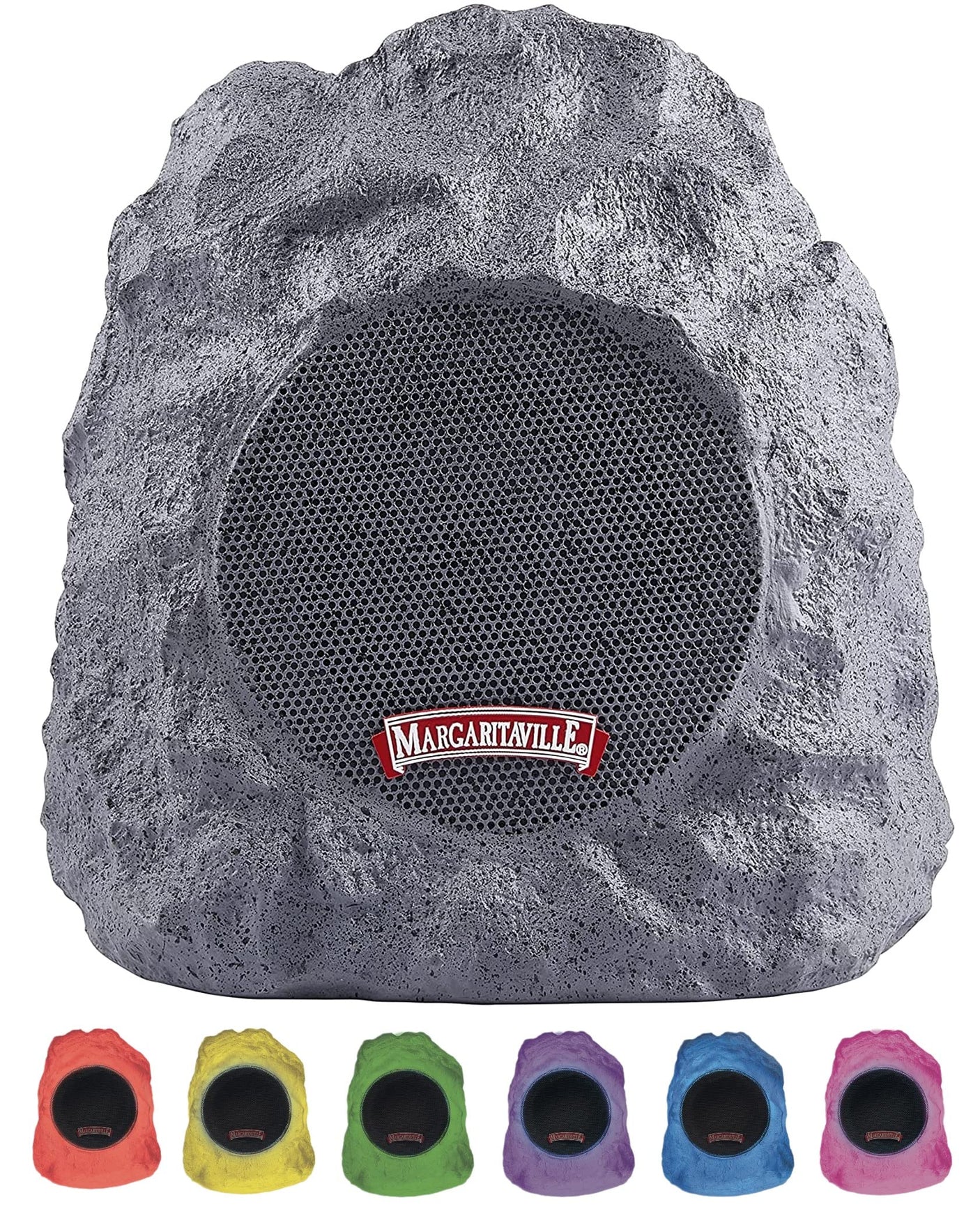 Margaritaville Glow Up Rock Wireless Speaker with Multi Color LED Lights, Waterproof Speaker, with 11 Hours of Playback Time, True Wireless Pairing, 6 Bright LED Light Modes