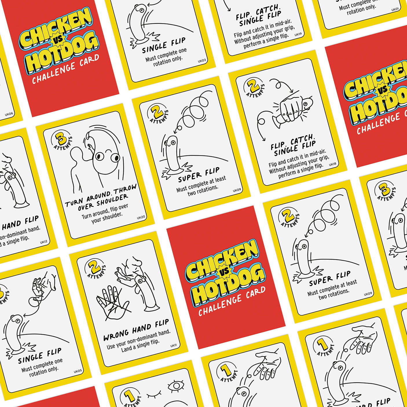 Big Potato Chicken vs Hotdog: The Ultimate Chaotic Party Game | Flipping-Fun Party Game for Families & Game Nights | Bonus Content Included!