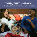 Prank-O My First Fire Prank Gift Box – Empty Box for Wrapping Real Presents – Hilarious Fake Packaging for Birthdays, Christmas, and Holidays – Fun Gag Gift Box for Men, Women, and Kids