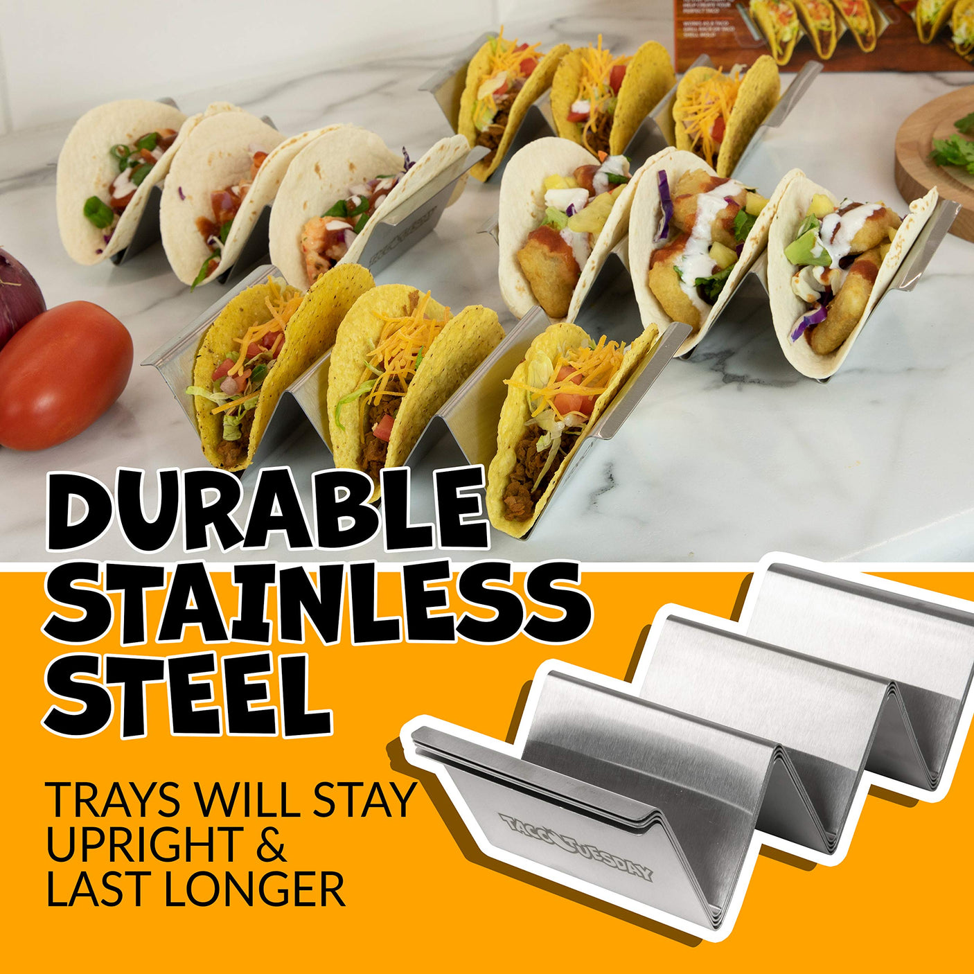 Nostalgia Taco Tuesday Heated Lazy Susan Taco Bar Serving Set for a Party with 4 Tortilla Holders, Fondue Pot for Burritos, Nachos, and Fajitas - 20 Oz. - Red