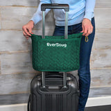 EverSnug Premium Travel Blanket Pillow - Soft 2 in 1 Airplane Blanket with Soft Bag Pillowcase, Hand Luggage Sleeve and Backpack Clip (Navy Blue)