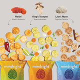 MINDRIGHT Superfood Vegan Nootropic Snack Popped Veggie Chips Variety Pack - Gluten Free Non-Gmo Grain Free - Brain Food Healthy Chips To Help Enhance Mood, Energy & Focus (4oz, 4 Pack)