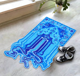 Melting Rug 2x3 Oriental Design Melting Area Rug Machine Washable Traditional Carpet Nonslip Mat Scandinavian Melting Rug for Living Room Bedroom Kitchen Abstract Rug Fabric Surface