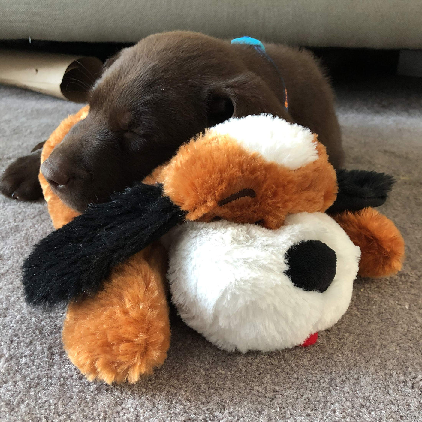 Original Snuggle Puppy Heartbeat Stuffed Dog Toy. Puppy Toy for Anxiety Relief, Calming Aid, and Comfort Toy for Behavioral Training in Golden