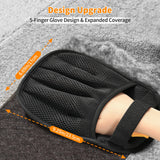 Pet Hair Removal Glove for Cats & Dogs, 2025 Newly Upgraded Five-Finger Electrostatic Pet Hair Gloves, Reusable Pet Hair Remover Tool for Clothing, Couch, Carpet, Car Seat