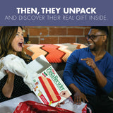 Prank-O My First Fire Prank Gift Box – Empty Box for Wrapping Real Presents – Hilarious Fake Packaging for Birthdays, Christmas, and Holidays – Fun Gag Gift Box for Men, Women, and Kids