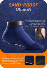CAPAS 2mm Neoprene Sand Socks, Beach Volleyball Sand Proof Outdoor Socks, Wetsuit Diving Water Socks Keep Warm for Men Women