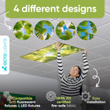 Magnetic Fluorescent Light Covers for Ceiling Lights - Astronomy Cover for Fluorescent & LED Fixture - Must Haves for Teacher Supplies - Classroom, Home, Office Decor - Shield Overhead Lighting