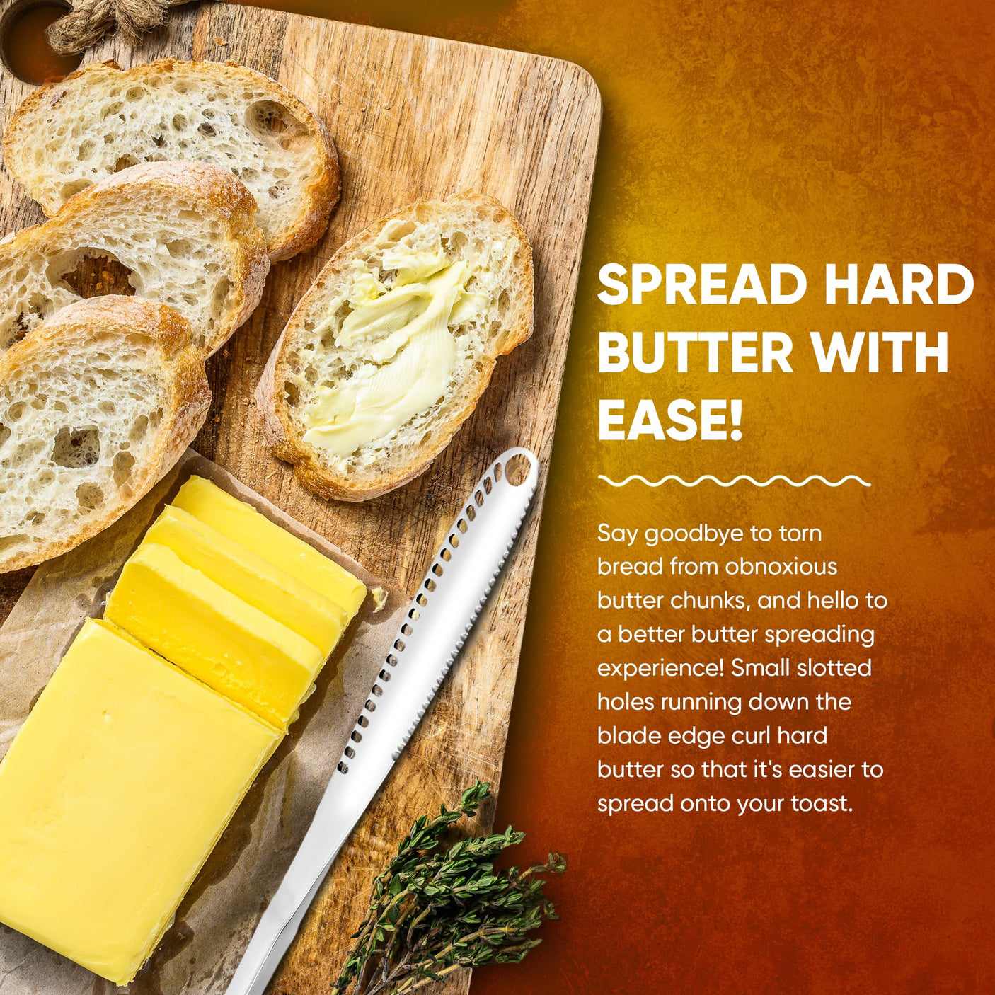 Stainless Steel Butter Spreader, Butter Knife - 3 in 1 Kitchen Gadgets (1)