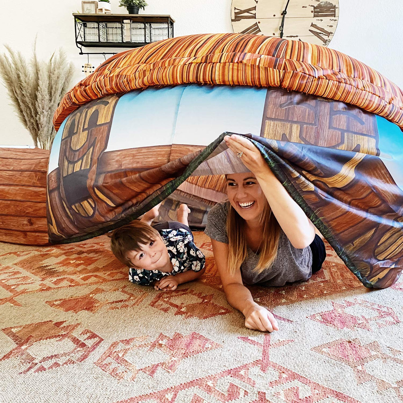 The Original Patented AirFort - Build A Fort in 30 Seconds, Inflatable Fort for Kids, Play Tent for 3-14 Years, A Playhouse Where Imagination Runs Wild, Fan not Included (Starry Night)