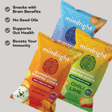 MINDRIGHT Superfood Vegan Nootropic Snack Popped Veggie Chips Variety Pack - Gluten Free Non-Gmo Grain Free - Brain Food Healthy Chips To Help Enhance Mood, Energy & Focus (4oz, 4 Pack)