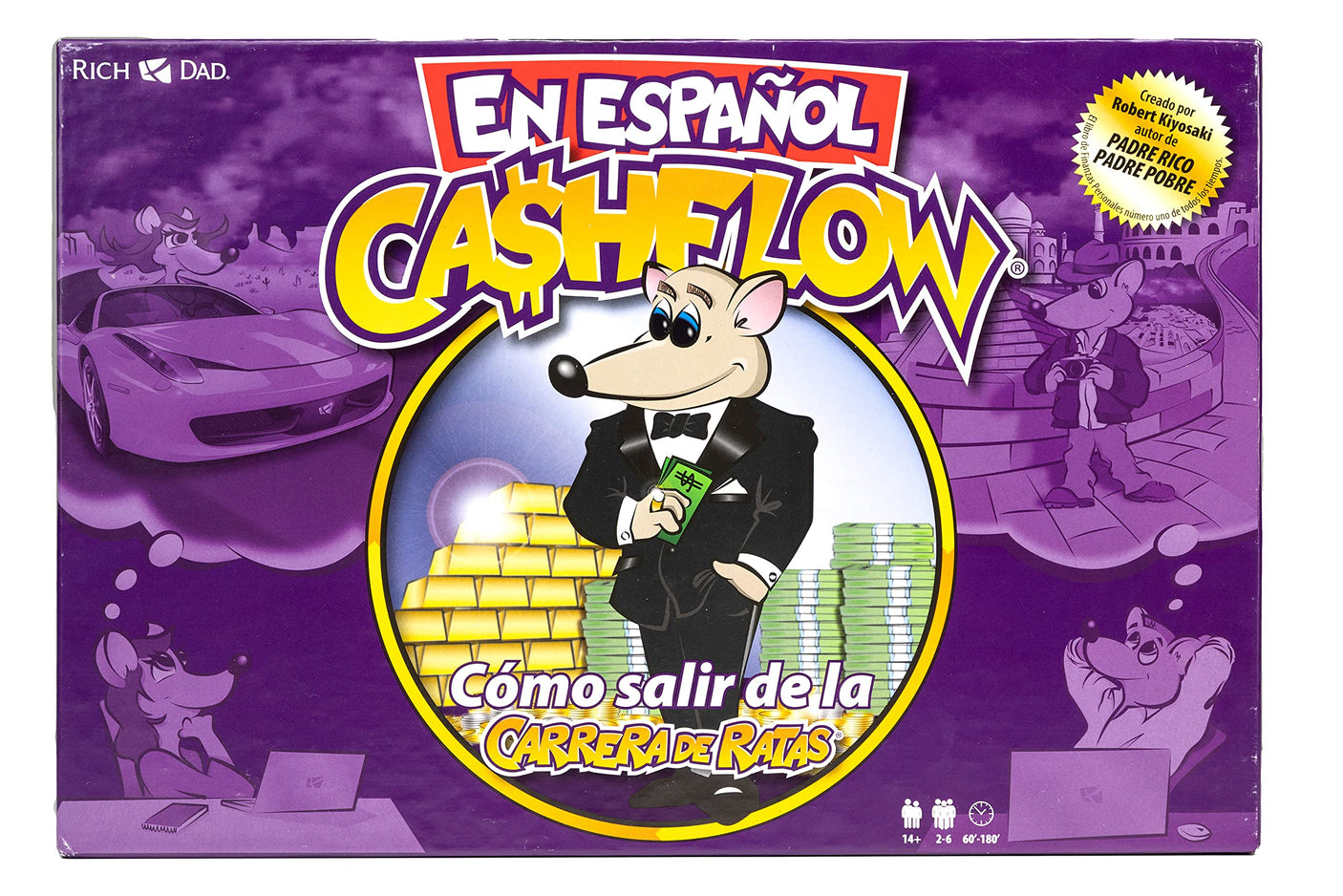 Rich Dad Cashflow Board Game for Kids, Children's Edition, Up to 6 Players, Ages 6+ - Fun and Educational Learning Games for Boys, Girls, and Family