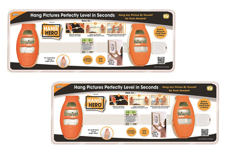 Hang Hero - All in One Picture Hanging System! Measures Frame, Levels and Inserts Nails at The Perfect Depth and Angle. Includes Hang Hero Unit and (50) #17 Brad Nails!