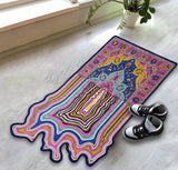 Melting Rug 2x3 Oriental Design Melting Area Rug Machine Washable Traditional Carpet Nonslip Mat Scandinavian Melting Rug for Living Room Bedroom Kitchen Abstract Rug Fabric Surface