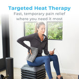 Pure Enrichment® PureRelief® XL Heating Pad - 12" x 24" Electric Heating Pad for Back Pain & Cramps, 6 Heat Settings, Soft Machine Wash Fabric, Auto-Off & Moist Heat (Charcoal Gray)