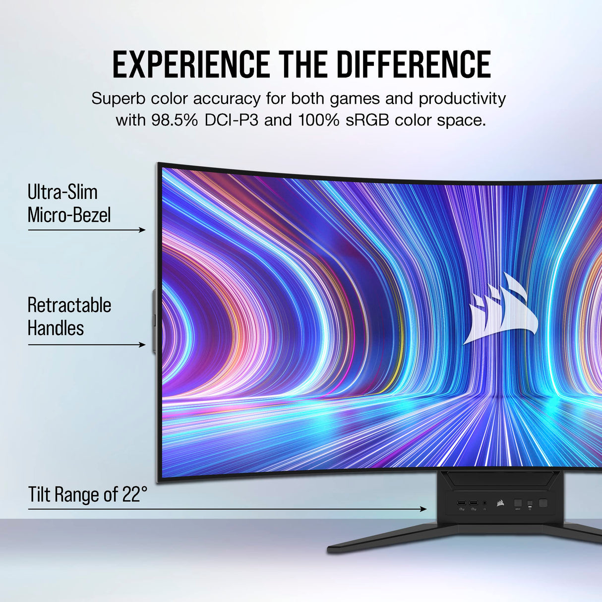 Corsair 45-Inch 240Hz OLED Gaming Monitor - 3440x1440, 0.03ms Response, G-SYNC/FreeSync Compatible