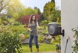 GARDENA 20505, 100' Retractable Garden Hose Reel with US Hose Threads - 100' x 1/2" hose, Automatic Retraction & Length Lock for Easy Watering. Heavy Duty Swivel Bracket 180°, Includes Nozzle.